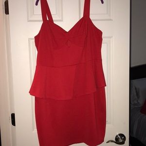 Trixxi Red peplum dress